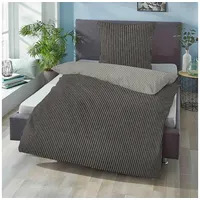 Traumschlaf Bettwäsche Melange Flanell in grau | Gr.: 40x80