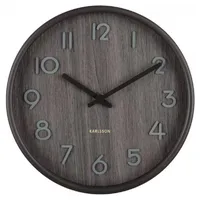 Karlsson Wanduhr Pure Small - Braun - Ø22cm -