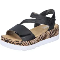 Rieker Plateau Sandaletten in Schwarz | Gr.: 41