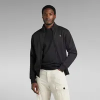 G-Star Sweatjacke mit Logostickerei auf der Brust schwarz