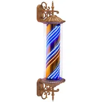 Barberpub Barber Pole Barbierstab, Friseurstange Retro Stil Licht, Drehbaren