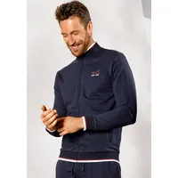 H.I.S. H.I.S Sweatjacke, Stehkragen mit Streifen blau