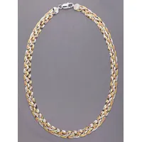 Lady Smart Jewel - Collier Heringbonekette tricolor, Silber 925