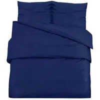 VidaXL Bettwäsche-Set Marineblau 260x220 cm Baumwolle