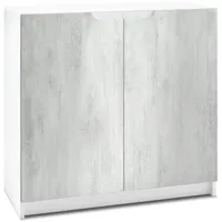 Vladon Kommode, Hellgrau, Holzwerkstoff, 82x78x37 cm, Wohnzimmer, Kommoden &
