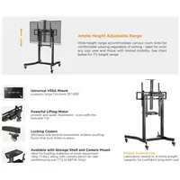 Equip Bodenstandhalter 55-100" 107,5x97 cm Schwarz Aluminium/Edelstahl/Kunststoff/Stahl