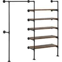 Woltu Kleiderständer Vintage Industrial Schwarz