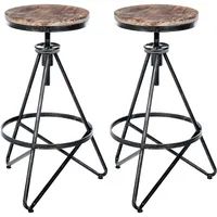 CLP Barhocker Karla 2er Set höhenverstellbar drehbar Silber