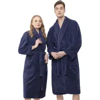 Hammetex Bademantel Unisex Blau M