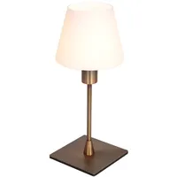 Steinhauer Tischleuchte Tischlampe Schlafzimmerleuchte 1 flammig Glas bronze E14