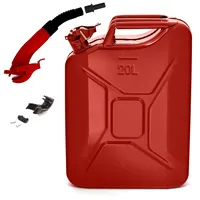 Bw BW® Kraftstoffkanister Metall Benzinkanister 20 Liter mit Ausgießer