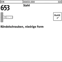 Industrial Quality Supplies DIN 653 Rändelschraube niedrige Form M6x25