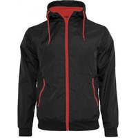 Build Your Brand Windrunner Jacke Black / Red L