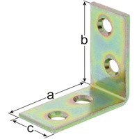 GAH Alberts Stuhlwinkel 70x70x16mm Stahl roh, gelb, sendz.