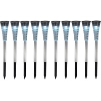 GLOBO Design 10er Set RGB LED Steck Lampen Solar