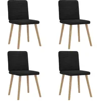 VidaXL Esszimmerstuhl Polyester schwarz 4er Set