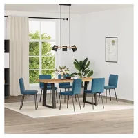 VidaXL Esszimmerstühle 6 Stk. Blau Samt