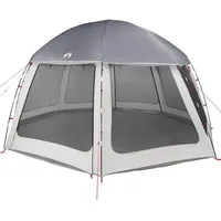VidaXL Poolzelt mit abnehmbarem Überzelt Netzwänden Grau 510x510cm