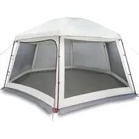 VidaXL Poolzelt mit abnehmbarem Überzelt Netzwänden Grau 512x458cm