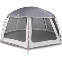 VidaXL Poolzelt mit abnehmbarem Überzelt Netzwänden Grau 612x612cm