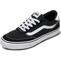 Vans Brooklyn Ls, Sneaker Herren, Wildleder Canvas Schwarz Weiß,