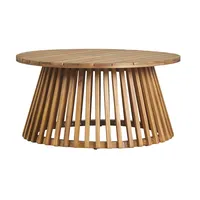 Miliboo Nassau Gartentisch Ø 80 x 30 cm Massivholz