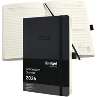 Sigel Taschenkalender Conceptum 2026 schwarz
