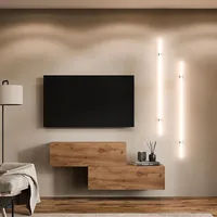 Planetmöbel TV Lowboard 2x 100 cm Gold Eiche (weitere
