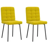 VidaXL Esszimmerstühle 2 Stk Gelb Samt 4101087