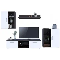 Matkam Wohnwand Dedal, Schrankwand Wohnzimmer Modern, Wohnzimmerschrank mit Fernsehtisch