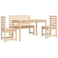 VidaXL 4-tlg. Garten-Essgruppe Massivholz Kiefer