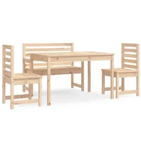 VidaXL 4-tlg. Garten-Essgruppe Massivholz Kiefer