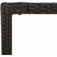 VidaXL 5-tlg. Garten-Essgruppe mit Kissen Schwarz Poly Rattan