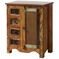 Massivmoebel24 Kommode Altholz 70x40x85 mehrfarbig lackiert NATURE OF SPIRIT