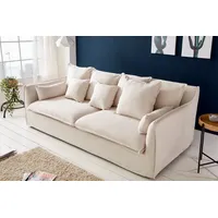 Riess-Ambiente 3er Sofa HEAVEN - 200cm natur Leinenstoff Federkern