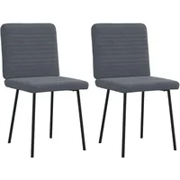 VidaXL Esszimmerstuhl Dunkelgrau Samt