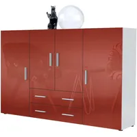 Vladon Highboard Nora (Anrichte mit 2 Schubladen, und 4