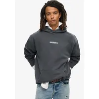 Superdry Micro Logo Graphic Loose Kapuzenpullover Ebony M