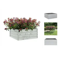VidaXL Garten-Hochbeet 100x100x45 cm Verzinkter Stahl Silber