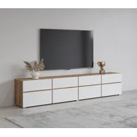 INOSIGN Lowboard »Cross, moderne grifflose TV-Kommode,4 Klappen/4 Schubkästen«, Breite