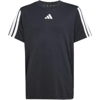 Adidas Jungen Train Essentials 3-Stripes T-Shirt Black/White, 9-10 Years