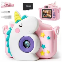 Syncfun Kinderkamera, Digitalkamera Spielzeug 1080P HD Mit 32GB Karte,