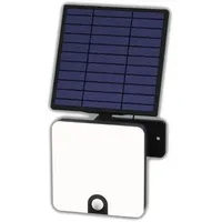 Müller-Licht Solata 21600068 LED-Außenstrahler, Solar-Außenwandleuchte 12 W Kaltweiß