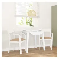 VidaXL Esszimmerstuhl mit Kissen Polyester weiß 2er Set