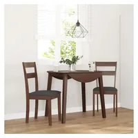 VidaXL Esszimmerstühle mit Kissen 2 Stk. Braun Massivholz Gummibaum