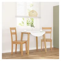 VidaXL Esszimmerstühle 2 Stk. Natur Massivholz Gummibaum