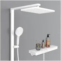 EMKE Emke, Duschsystem Duschsystem mit Thermostat Handbrause + Regendusche(3