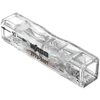 WAGO 2773-2401/995-020 Durchgangsverbinder zum Stecken; 4,00 mm2; transparent, 20