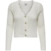 Only Strickjacke "ONLROSELIA – Cardigan mit Knopfleiste und geripptem