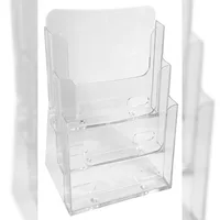 Exacompta 4x Tischprospekthalter mit 3 Fächern A4, Exacryl -